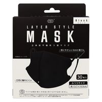 富士 ＬＡＹＥＲ　ＳＴＹＬＥ　ＭＡＳＫ　Ｂｌａｃｋ　３０枚入 4944109316111 1個(30枚)（直送品）