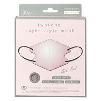 富士 ツートーンレイヤースタイルマスク３０枚入アッシュピンク 4944109316036 1個(30枚)（直送品）