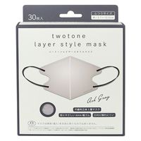 富士 ツートーンレイヤースタイルマスク３０枚入アッシュグレー 4944109316043 1個(30枚)（直送品）