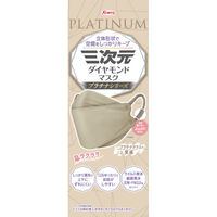 興和 三次元ダイヤモンドマスク プラチナシリーズ フリーサイズ シャンパンゴールド 20枚 4987973220856 1個(20枚)（直送品）