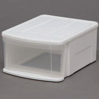 【引き出し収納】アイリスオーヤマ チェストＩ SSサイズ 幅32×奥行41×高さ19.7cm 衣類 文房具 工具 ホワイト/クリア  １台（わけあり品）