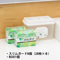 【職場のロリエ】 ロリエスリムガード 昼用 羽つき 20.5cm 8個（28枚×８）＋オリジナルBOXセット1個 アスクルオリジナルデザイン 限定