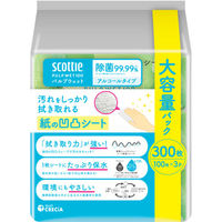 日本製紙クレシア スコッティ　ウェットティシュー　除菌　アルコールタイプ　ＰＵＬＰ　ＷＥＴ　１００ 1パック(3個入)（直送品）