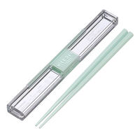 岩崎工業 とっても強いケース入り 18cm 箸 Hー590 お弁当 食洗器対応 ミント ブルー 1個