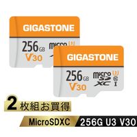 GIGASTONE microSDXCJ[h U3 V30 256GB2 2 GJMXR-OG256GV30-2PK 1Zbg