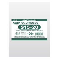 HEIKO ＯＰＰ袋　クリスタルパック Ｓ　15ー20 1袋(100枚入)