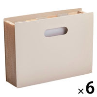 キングジム サクッと整理！ドキュメントファイル（オープン） ベージュ 2291ーBE 1セット（1冊×6）