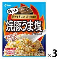 焼豚うま塩炒飯の素 3個 江崎グリコ チャーハンの素 炒飯の素 簡単 時短 調味料
