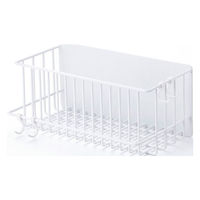 バスケット型ラック バスルーム お風呂 マグネット 収納 大容量 フック付 ホワイト KAWBSLDP02WH エレコム 1個（直送品）