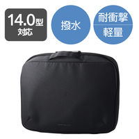 パソコンケース 14インチ ハンドル付 衝撃吸収 ダブルファスナー ブラック ZSB-IBPRLU14BK エレコム 1個（直送品）