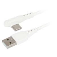 アーテック タイプＣケーブル1ｍＬ字タイプ　ホワイト 77632 1本