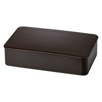 たつみや 弁当箱 1000ml 一段ランチ 茶木目 452668 1個（直送品）
