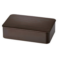 たつみや 弁当箱 800ml 一段ランチ 茶木目 452666 1個（直送品）