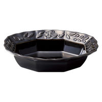 アイトー ボウル 19cm オーバル オリーヴ 磁器 瀬戸焼 黒 463095 1個（直送品）