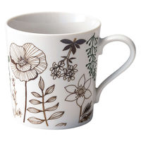 アイトー マグカップ 340ml フラワーパターン 磁器 美濃焼 茶 463101 1個（直送品）