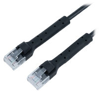 ナカバヤシ カテゴリー6A 固定できるLANケーブル ブラック 2m C6A-K020BK 1個