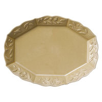 アイトー プレート オーバル 26cm オリーヴ 陶器 瀬戸焼 黄 449226 1個（直送品）