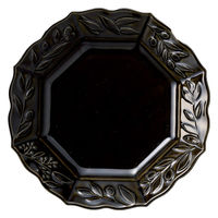 アイトー プレート 17cm M オリーヴ 陶器 瀬戸焼 黒 449224 1個（直送品）