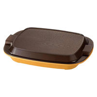 たつみや ランチプレート フタ付き 家弁 HAKOYA 木目 700ml プラスチック 日本製 ベージュ 426400 1個（直送品）