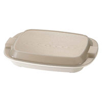 たつみや ランチプレート フタ付き 家弁 HAKOYA 木目 700ml プラスチック 日本製 グレー×ホワイト 426404 1個（直送品）