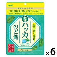 のど飴 ノンシュガー キャンディー お口すっきり 和種 ハッカのど飴 67g 1セット（1個×6） アサヒグループ食品