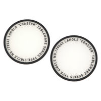 PVCコースターロゴ2点セット ブラック LAKOLE/ラコレ
