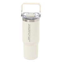 保冷保温 ハンドル2WAYタンブラー アイボリー LAKOLE/ラコレ