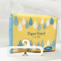 ペーパータオル 小判 バガス パルプ 300枚 吊下げられるペーパータオル フック付 1個 今村紙工