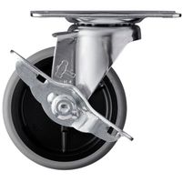 ハンマーキャスター ハンマー Eシリーズ旋回式エラストマー車輪(PPホイール)85mm ストッパー付 415E-L85 1個（直送品）