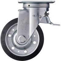 ハンマー プレート式キャスター スイッチキャスター Sシリーズ 自在 特殊ゴム車輪 125mm 420F0S-XRZ125 1個（直送品）