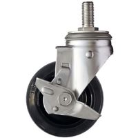 ハンマーキャスター ハンマー SUS サイドSP付 ねじ込み ゴムB車125mm 313SA-RBU125 1個 337-4662（直送品）