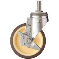 ハンマーキャスター ハンマー SUS サイドSP付 ねじ込み ウレタンB車150mm 313SA-UB150 1個 336-8374（直送品）