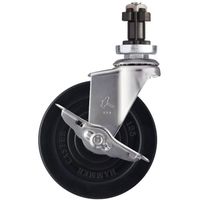 ハンマーキャスター ハンマー SUS パイプ差込 SP付 ゴム車125mm 3152EN-R125 1個 336-8407（直送品）