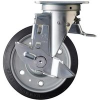 ハンマー プレート式キャスター スイッチキャスター Sシリーズ 自在SP付 特殊ゴム車輪 150mm 413F0S-XRZ150 1個（直送品）