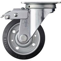 ハンマー プレート式キャスター スイッチキャスター Sシリーズ 自在 特殊ゴム車輪 100mm 420FAS-XRZ100 1個（直送品）