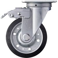 ハンマー プレート式キャスター スイッチキャスター Sシリーズ 自在 特殊ゴム車輪 125mm 420FAS-XRZ125 1個（直送品）