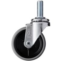 ハンマーキャスター ハンマー ねじ込み旋回式エラストマー車輪(PPホイール)85mm M16 420EA-L85 1個 376-8552（直送品）