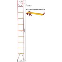 岩崎製作所 IWA 鉄製 二折はしご 19FHS360SS-RD 1個 524-3957（直送品）