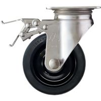 ハンマーキャスター ハンマー トータルロック SUS 自在 SP付 ゴム車 125mm 315S-RU125 TL 1個 472-4212（直送品）