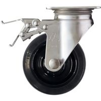 ハンマー トータルロック SUS 自在 SP付 ゴム車(ローラーベアリング) 125mm 315S-RBU125 TL 1個（直送品）