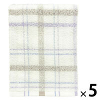 林 大判バスタオル　リラックスチェック　ベージュ 1セット（5枚）