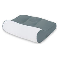 MORIPiLO 枕 ストレートネック 矯正 (整骨院監修 高さ調整できるスマホ首まくら) 洗える 約33x50x9~12cm グレー (ハードパイプ 硬め)