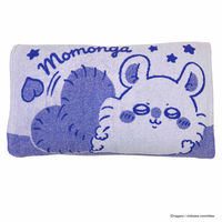 MORIPiLO 枕カバー タオル地 約32x52cm ちいかわ モモンガ グッズ  洗える 35×50~43×63cm枕対応 のびのび 伸縮タイプ パープル