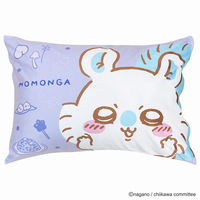 MORIPiLO 枕カバー ちいかわ モモンガ グッズ  洗える ピローケース ファスナー式 キャラクター パープル 43x63cm