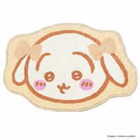 MORIPiLO 玄関マット チェアクッション ちいかわ うさぎ マット 室内用 多用途 滑り止め 小さめ 約46×31cm リボン ベージュ