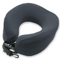 MORIPiLO ネックピロー 飛行機 枕 (たためる 低反発) 車 快適グッズ 軽量 コンパクト (持ち運び楽々ネックピロー) 約24×23×12cm グレー