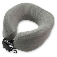 MORIPiLO ネックピロー 飛行機 枕 (たためる 低反発) 快適グッズ 軽量 コンパクト (持ち運び楽々ネックピロー) 約24×23×12cm ベージュ