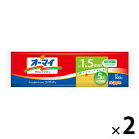 オーマイ スパゲッティ 1.5mm ゆで時間5分 300g 1セット（1個×2）ニップン パスタ やや細め