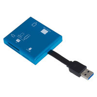 ナカバヤシ USB3.2Gen1 マルチカードリーダー・ライター ブルー CRW-37M87BL 1個