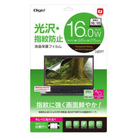 ナカバヤシ PC用液晶保護フィルム 16インチ(16:10)/光沢・指紋防止 SF-NFLS160W2 1枚